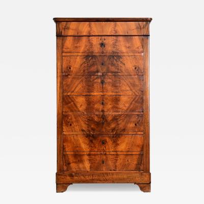 French 19th Century Walnut Louis Philippe Semainier