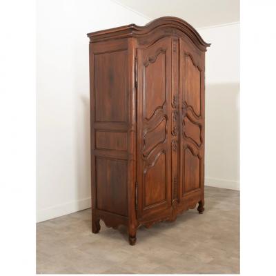 French 19th Century Walnut Louis XV Style Armoire