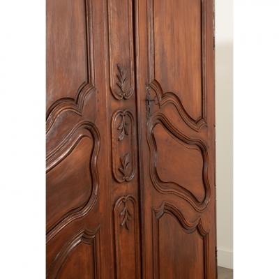 French 19th Century Walnut Louis XV Style Armoire