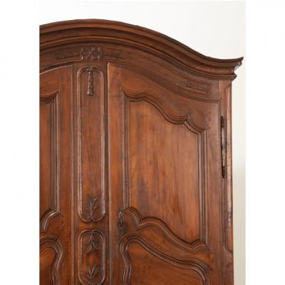 French 19th Century Walnut Louis XV Style Armoire