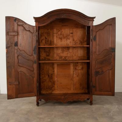 French 19th Century Walnut Louis XV Style Armoire