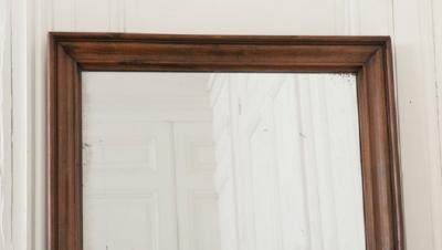 French 19th Century Walnut Mirror