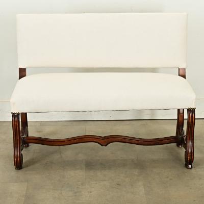 French 19th Century Walnut Os de Mouton Bench