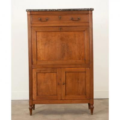 French 19th Century Walnut Secre taire a Abattant