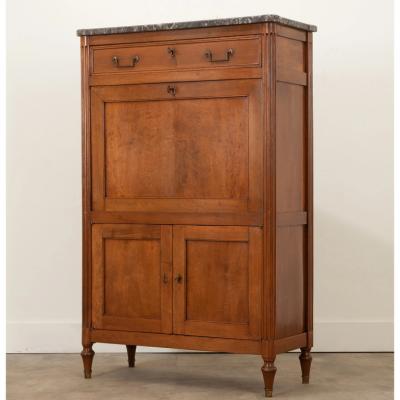 French 19th Century Walnut Secre taire a Abattant