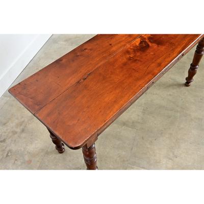 French 19th Century Walnut Server with Burl Front