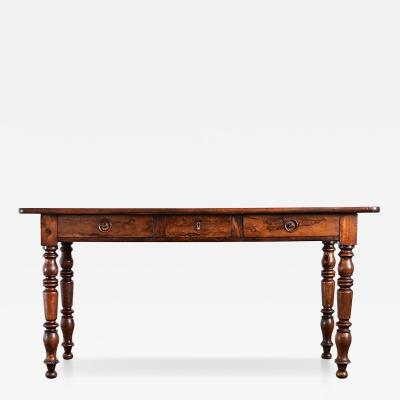 French 19th Century Walnut Server with Burl Front