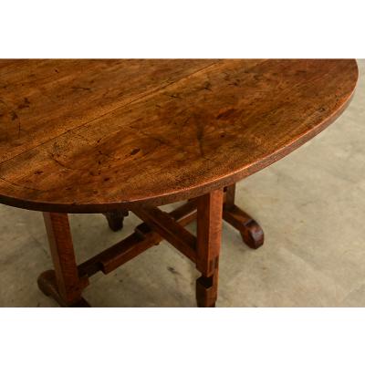 French 19th Century Walnut Wine Taster s Table