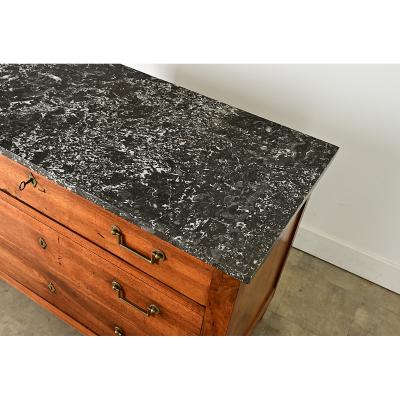 French 19th Century Walnut and Marble Commode