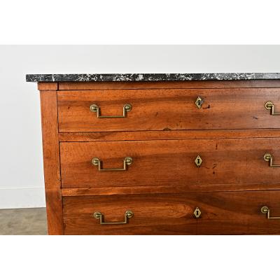 French 19th Century Walnut and Marble Commode