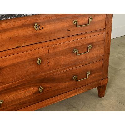 French 19th Century Walnut and Marble Commode