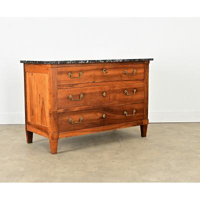 French 19th Century Walnut and Marble Commode