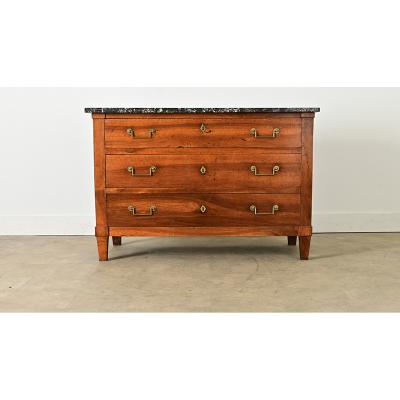French 19th Century Walnut and Marble Commode