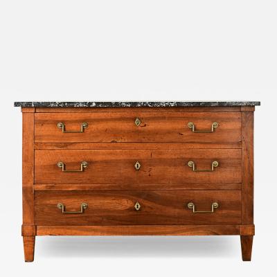 French 19th Century Walnut and Marble Commode