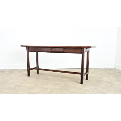French 19th Century Walnut and Oak Single Drawer Server