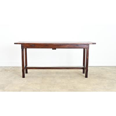 French 19th Century Walnut and Oak Single Drawer Server