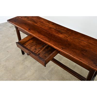 French 19th Century Walnut and Oak Single Drawer Server