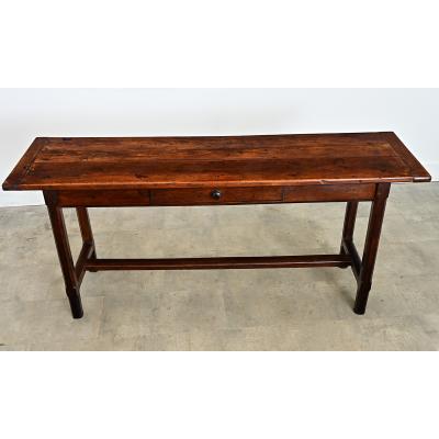 French 19th Century Walnut and Oak Single Drawer Server