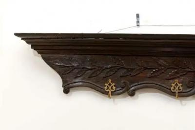 French 19th Century Wooden Rack with Carved Ribbon Tied Quiver and Arrows
