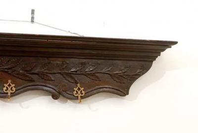 French 19th Century Wooden Rack with Carved Ribbon Tied Quiver and Arrows