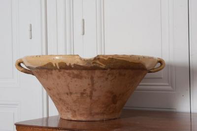 French 19th Century Yellow Glazed Cream Bowl