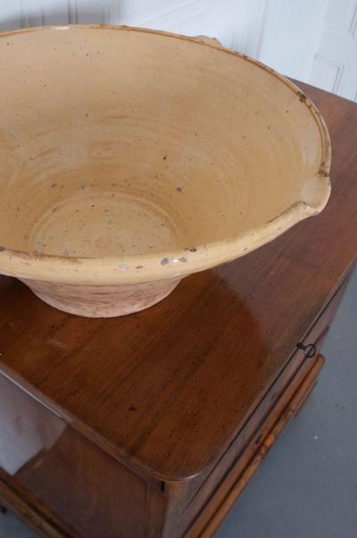 French 19th Century Yellow Glazed Cream Bowl