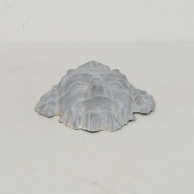 French 19th Century Zinc Bacchus Head Ornament