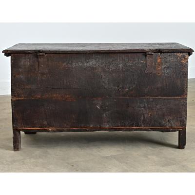 French 19th Century or Earlier Carved Oak Coffer