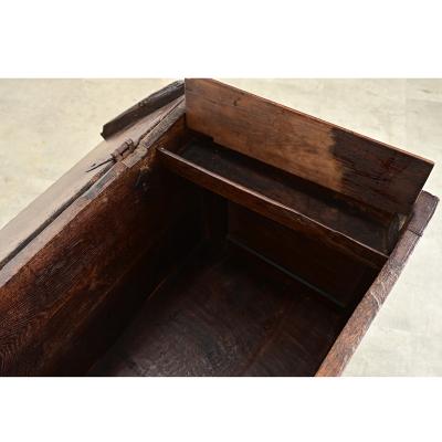 French 19th Century or Earlier Carved Oak Coffer