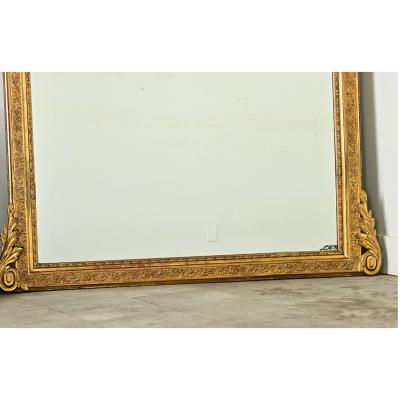 French 19th Gilt Mantel Mirror with Gryphons