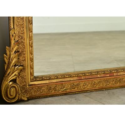 French 19th Gilt Mantel Mirror with Gryphons