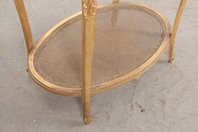 French 19th Louis XVI Style Oval Giltwood Occasional Table