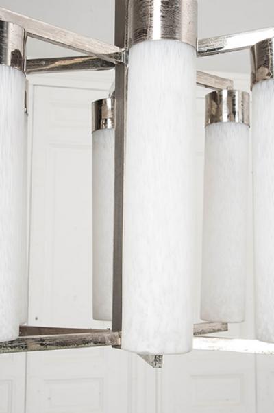 French 20th Century Art Deco Six Light Chandelier