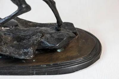French 20th Century Bronze Statue of a Deer Circa 1920