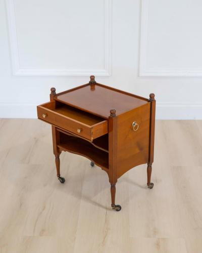 French 20th Century Cherrywood Bedside Table