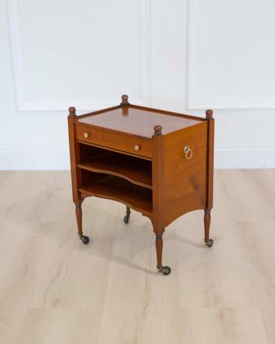 French 20th Century Cherrywood Bedside Table