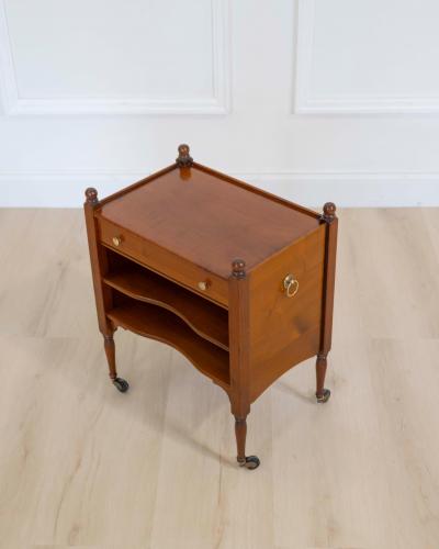 French 20th Century Cherrywood Bedside Table