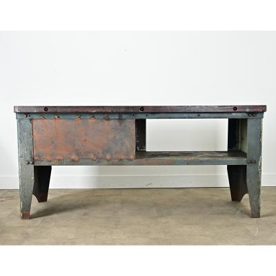 French 20th Century Industrial Work Bench