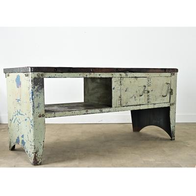 French 20th Century Industrial Work Bench