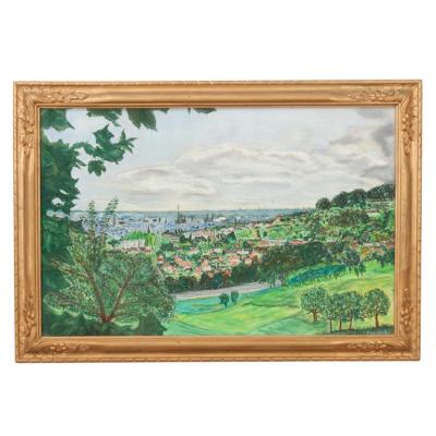 French 20th Century Large Landscape Painting