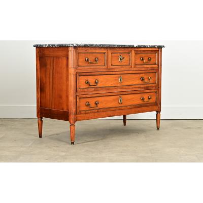 French 20th Century Louis XVI Style Fruitwood Commode