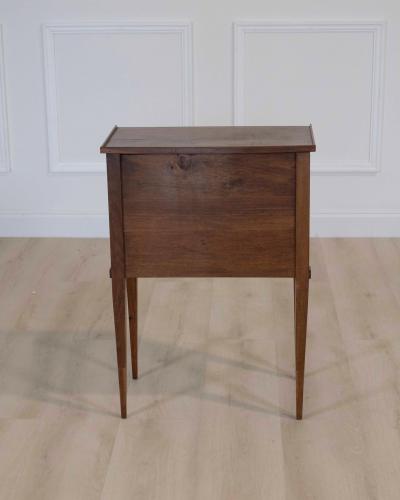 French 20th Century Louis XVI Style Walnut Bedside Table