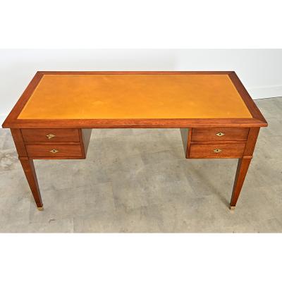French 20th Century Mahogany and Leather top Desk