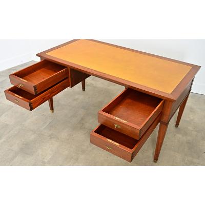 French 20th Century Mahogany and Leather top Desk