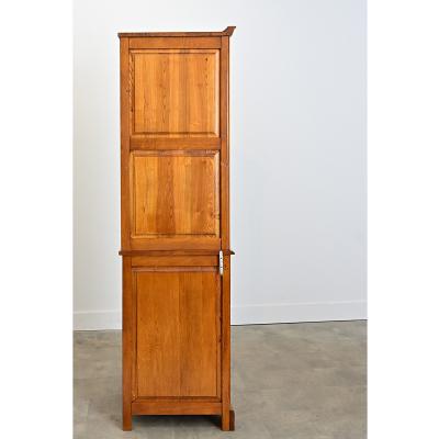 French 20th Century Oak Corner Cabinet
