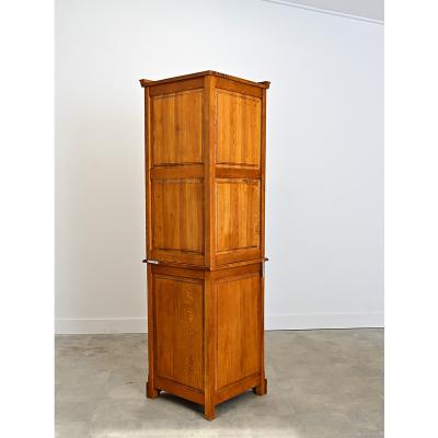 French 20th Century Oak Corner Cabinet