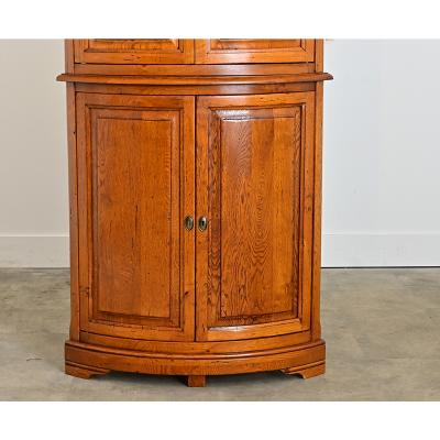 French 20th Century Oak Corner Cabinet