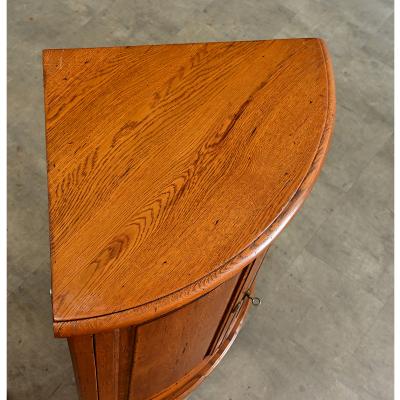 French 20th Century Oak Corner Cabinet