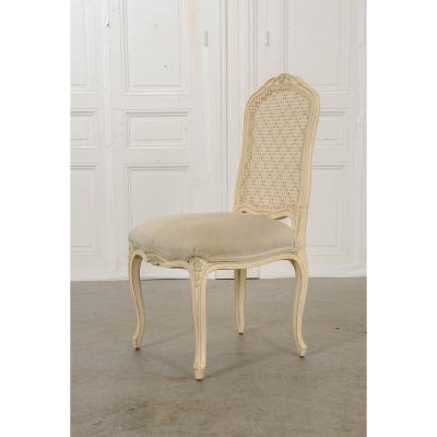 French 20th Century Reproduction Louis XV Style Painted Side Chair