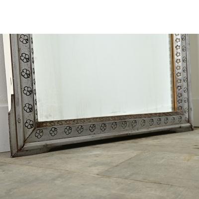 French 20th Century Steel Frame Mirror